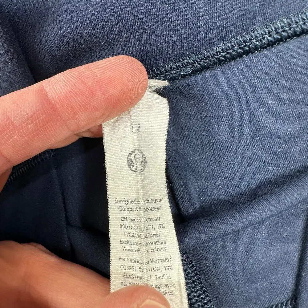 Lululemon Leggings Womens 12 Blue Align High Rise Crop Pockets 23